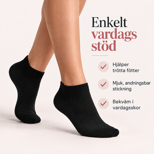 Korta kompressionsstrumpor i bambu