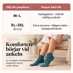 Korta kompressionsstrumpor i bambu