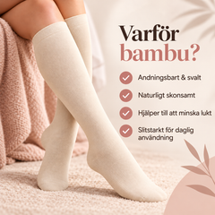 Kompressionsstrumpor i bambu – vid modell